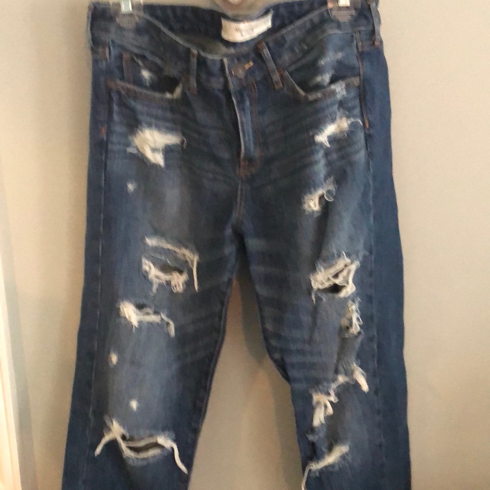 Abercrombie distressed boyfriend jeans